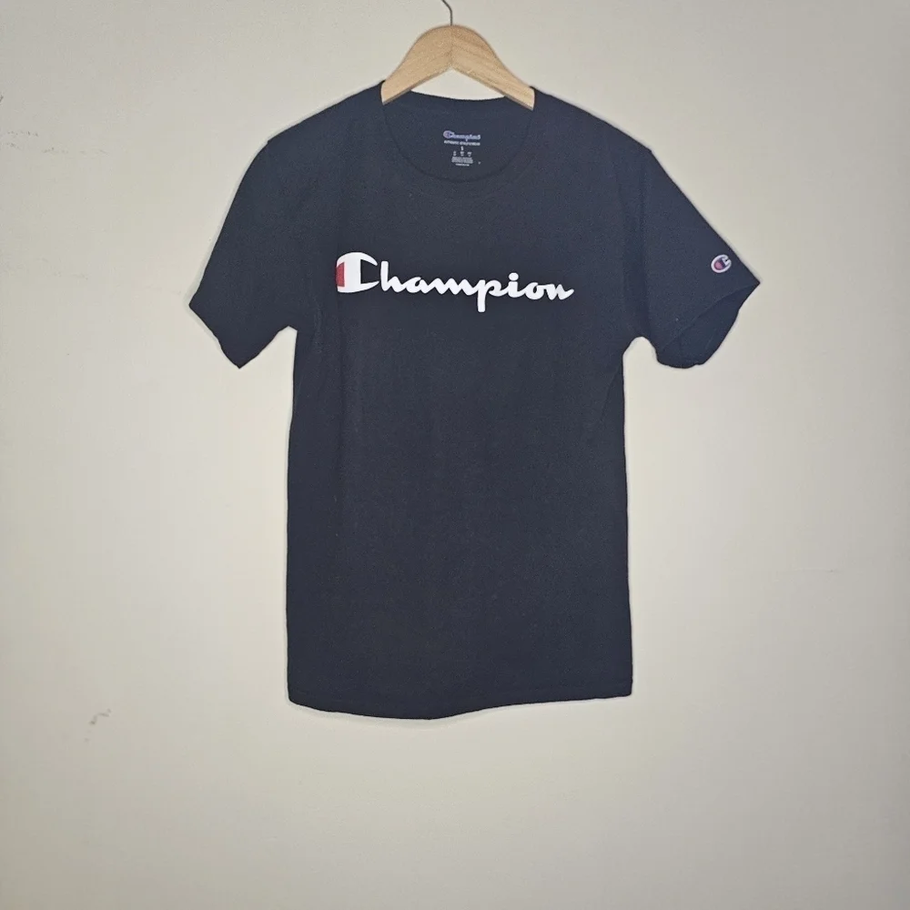 Champion Black Tee Shirt Size Small - Picture 2 of 5